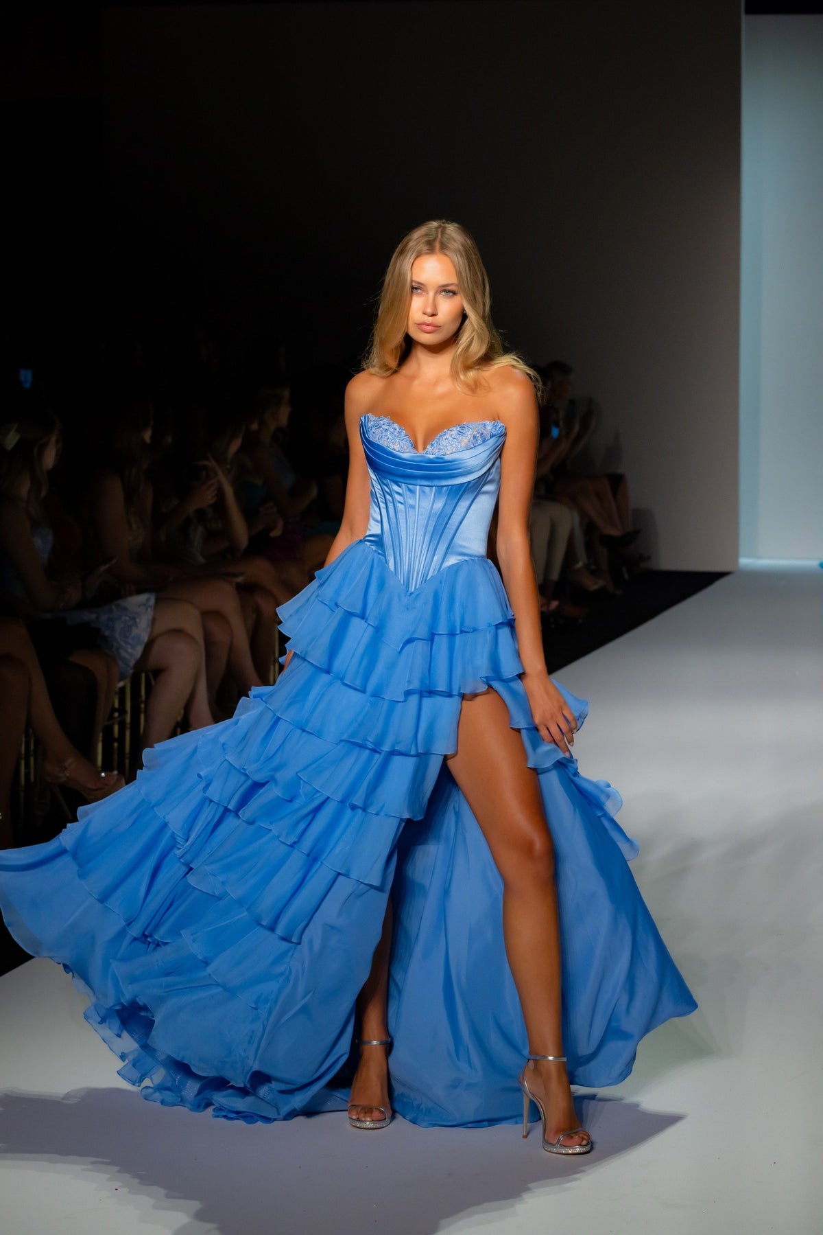Sherri Hill 56911 strapless satin corset ball gown