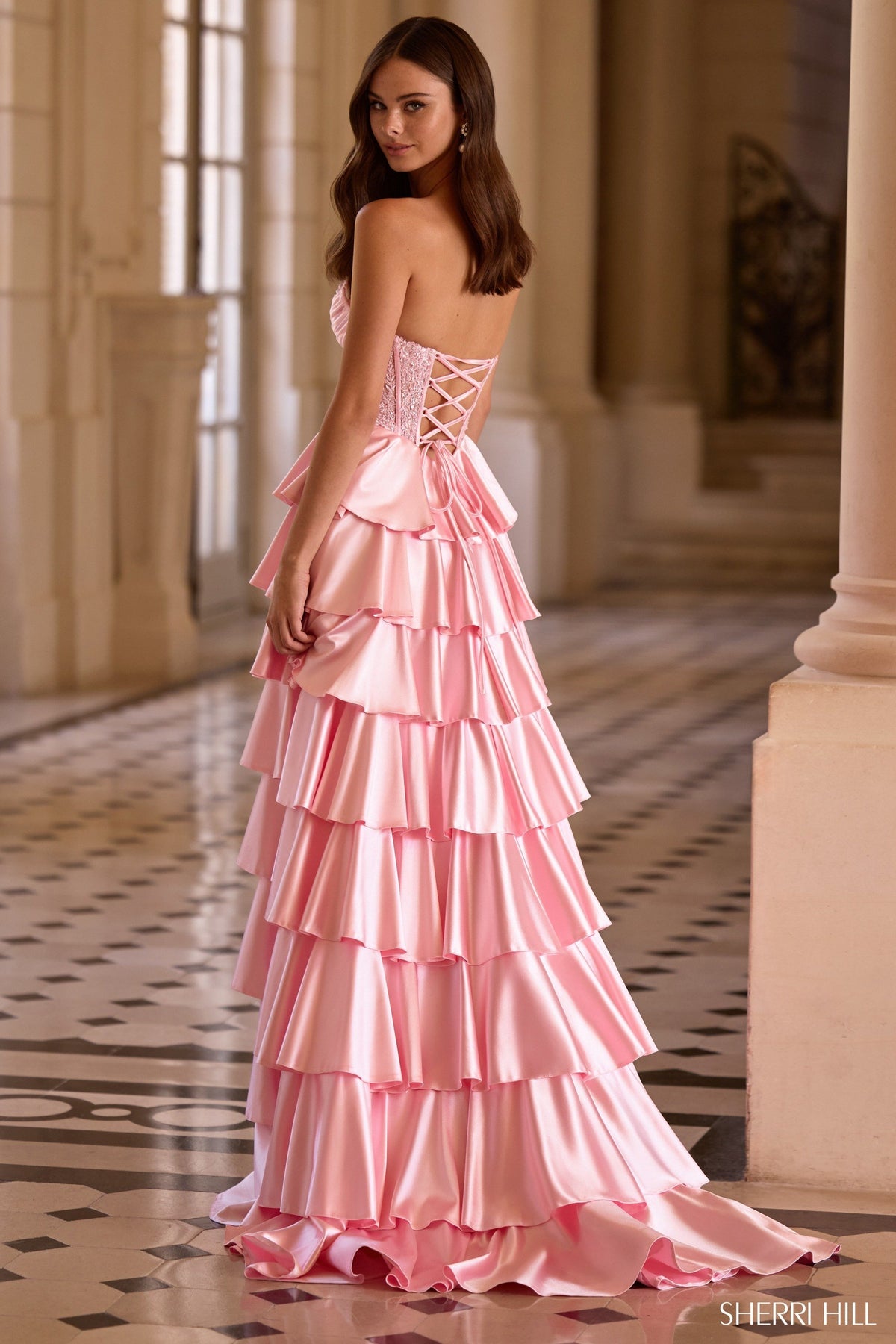 Sherri Hill 57556 strapless gown