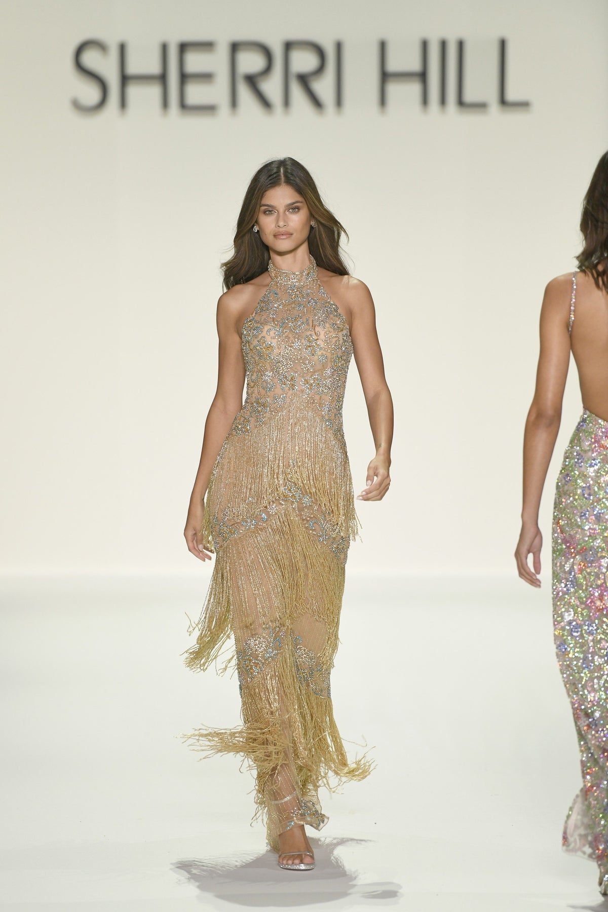 Sherri Hill 67191 fully beaded halter gown