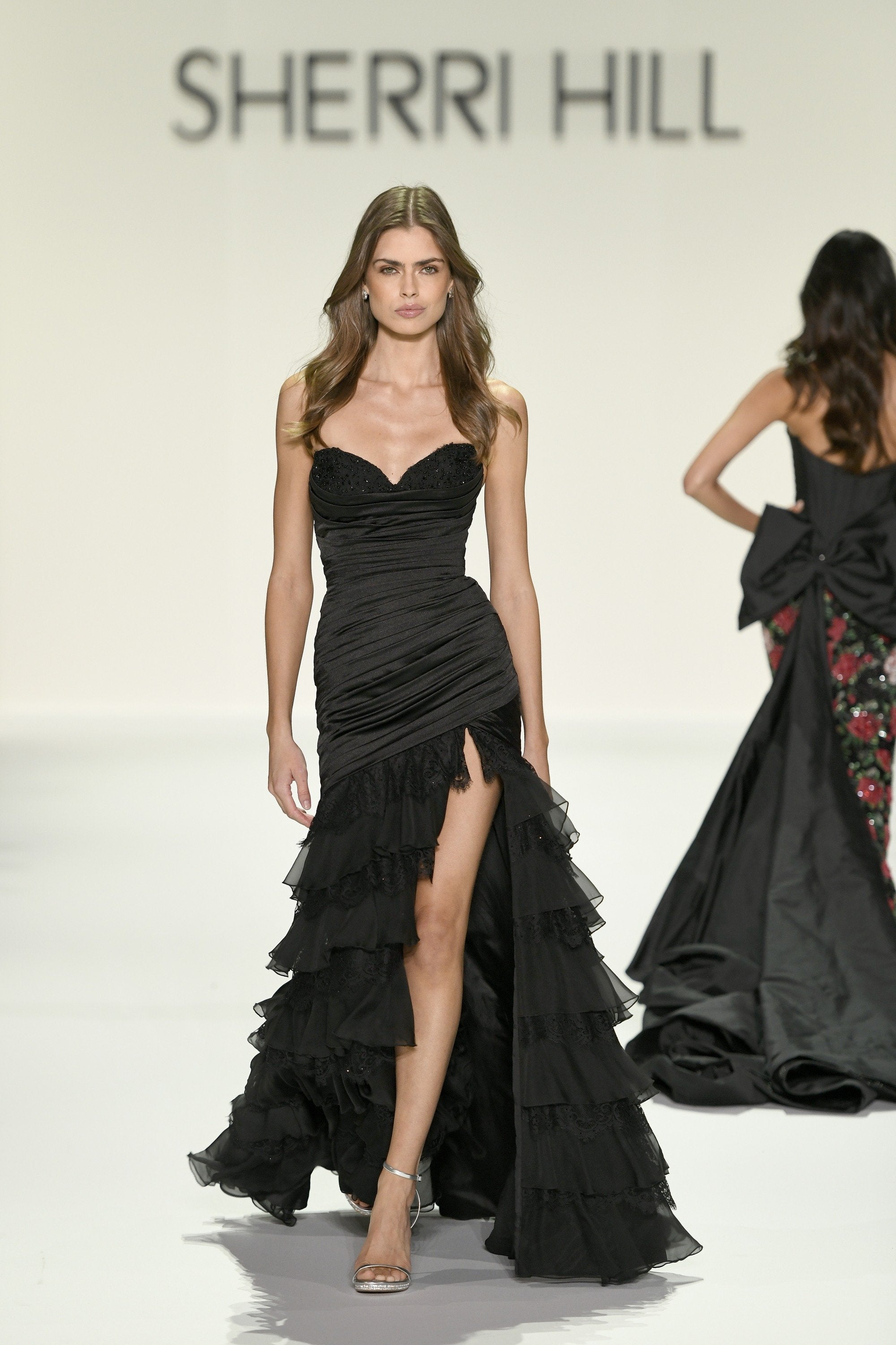 Sherri Hill 57874 | Strapless Stretch Fitted Ruched Gown