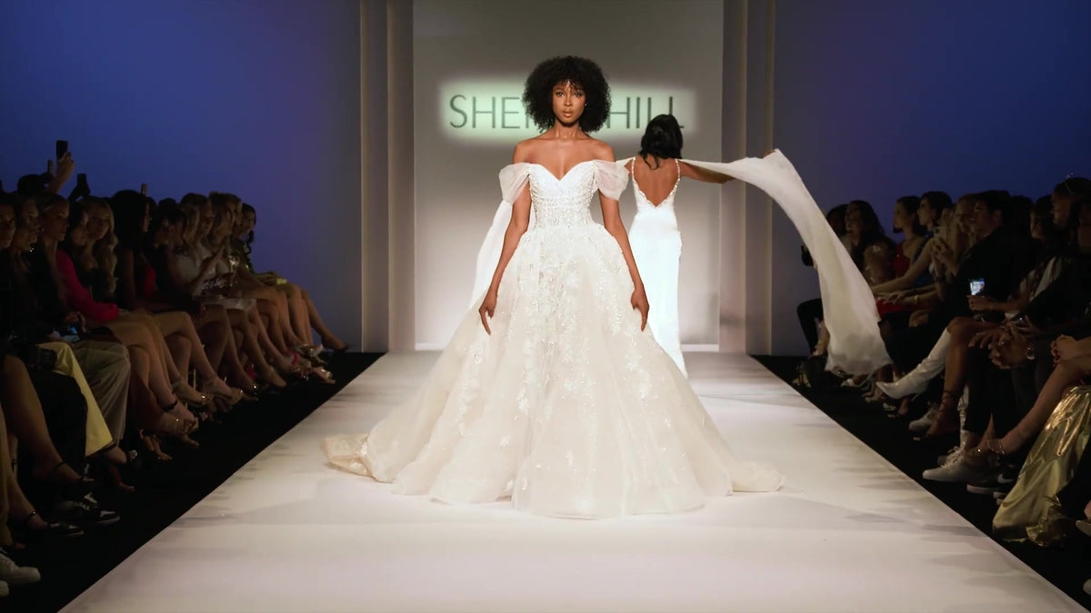 A still from the Sherri Hill Fall 2022 runway show at New York Fashion Week