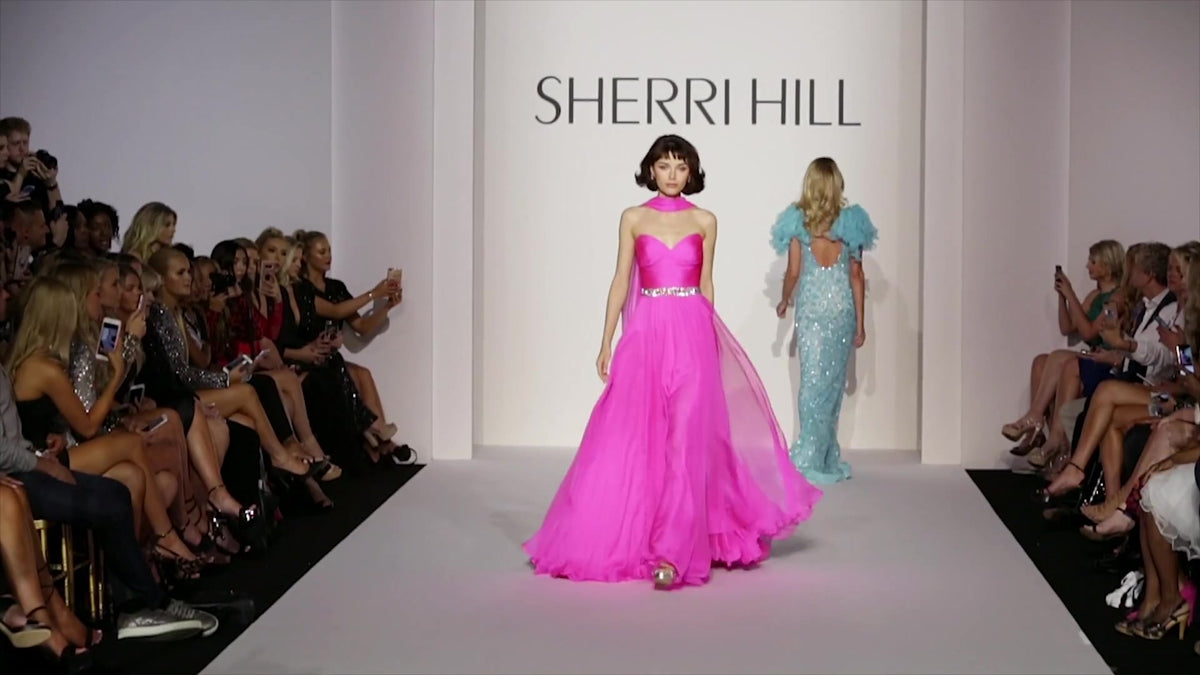 A still from the Sherri Hill Spring 2019 runway show at New York Fashion Week
