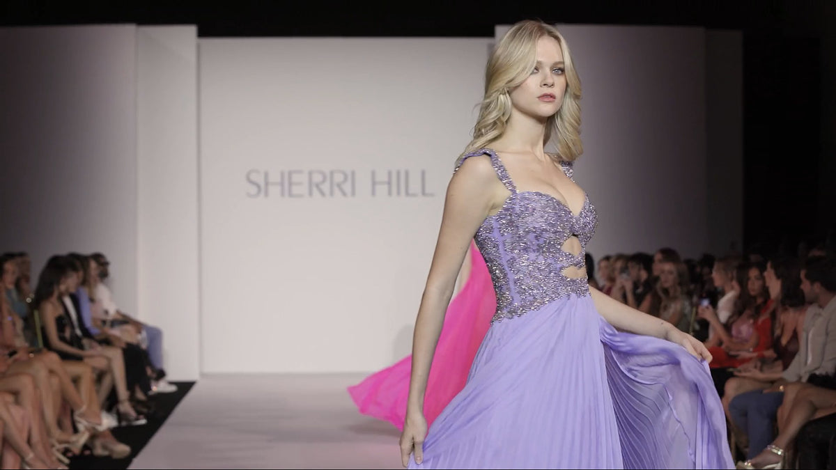 A still from the Sherri Hill Spring 2024 runway show at New York Fashion Week