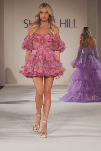 Sherri Hill 55624 tulle floral print cocktail dress video