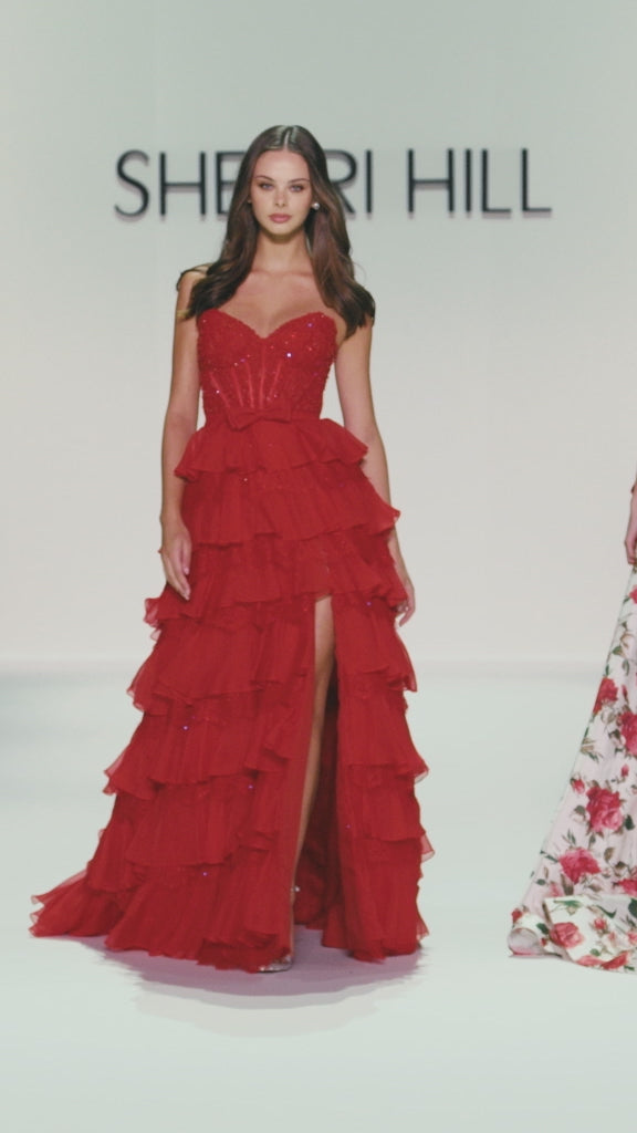 Sherri Hill 57479 | Strapless A-Line Gown