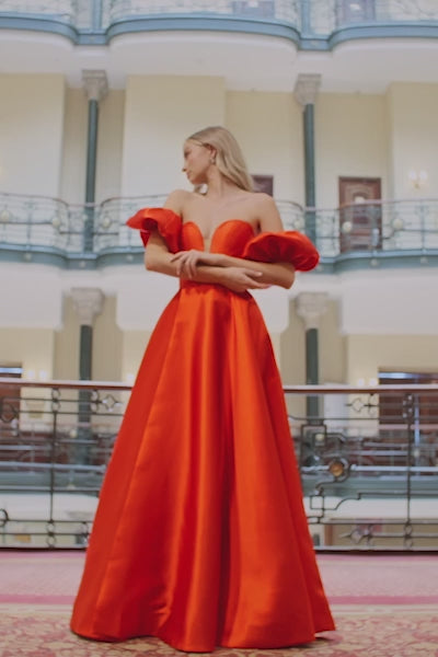 Sherri Hill 55253 strapless mikado A-line gown video