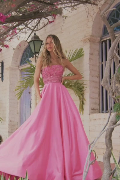 Sherri Hill 54269 satin sweetheart neckline ballgown video