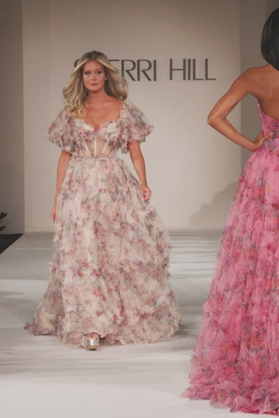 Sherri Hill 55541 tulle floral print gown video