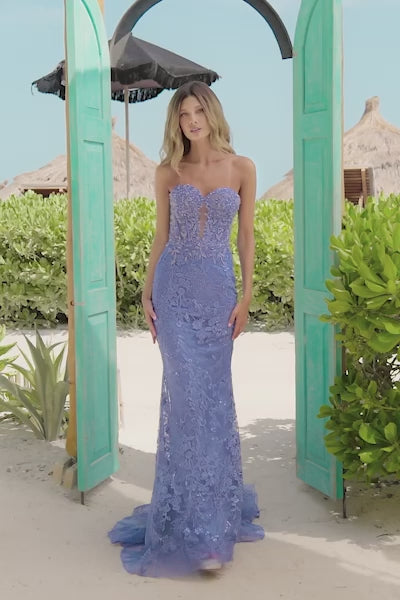 Sherri Hill 56160 sequin lace fitted gown video