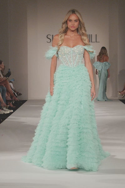 Sherri Hill 55387 ruffled skirt ballgown video