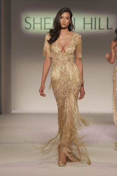 Sherri Hill 54397 long fitted beaded gown video