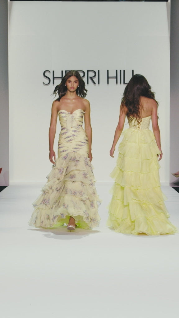 Sherri Hill 57865 strapless floral mermaid gown video