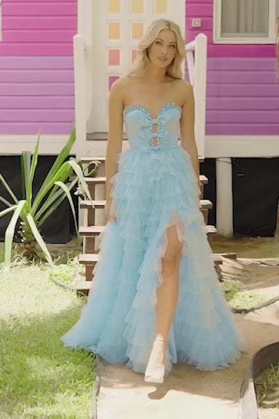 Sherri Hill 56012 strapless A-line gown video