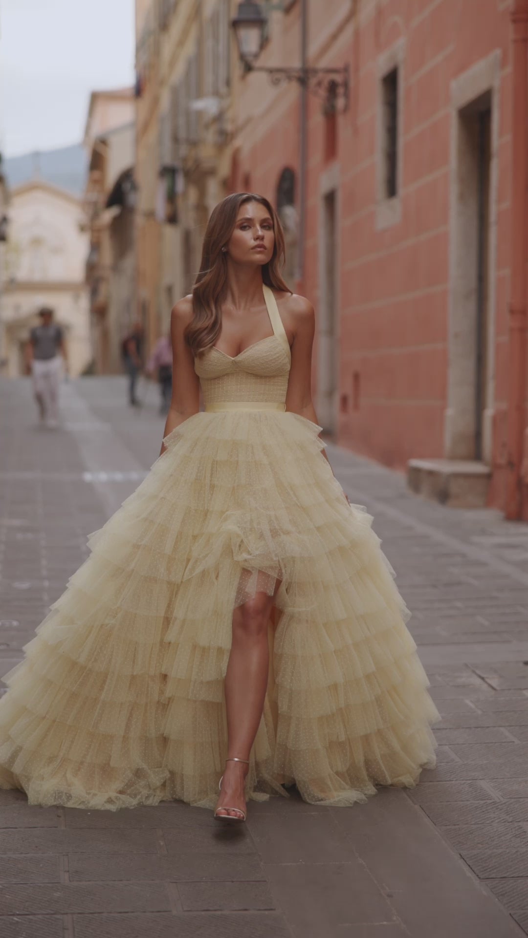 Sherri Hill 57140 tulle halter polka dot ballgown video