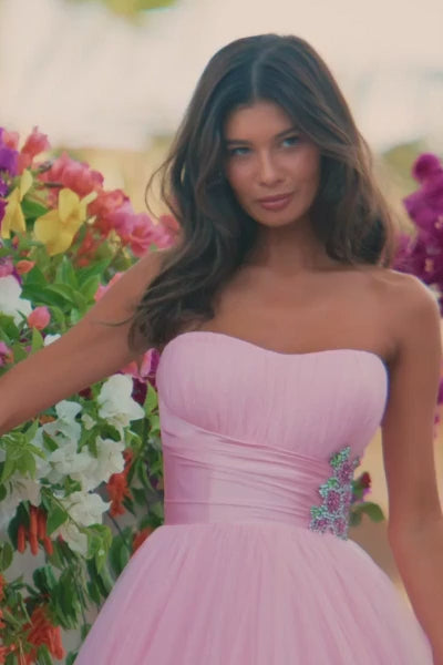 Sherri Hill 55004 strapless sparkle tulle ballgown video