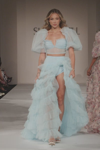 Sherri Hill 55591 two piece tulle gown video