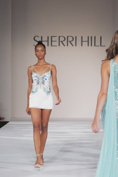 Sherri Hill 55075 butterfly bugle beaded cocktail dress video
