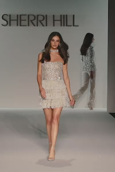 Sherri Hill 57243 strapless fully beaded cocktail dress video