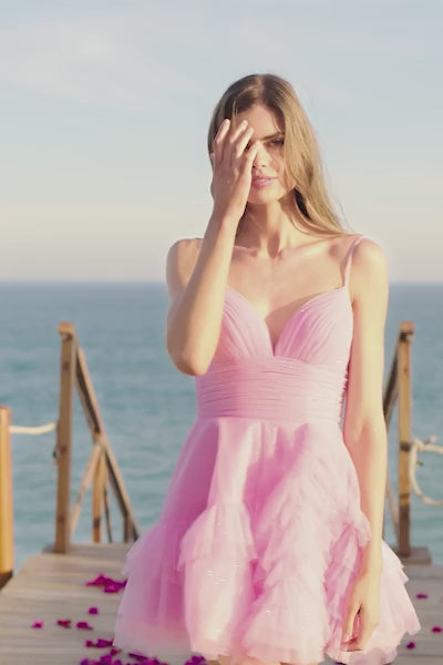Sherri Hill 55818 short ruffle tulle dress video
