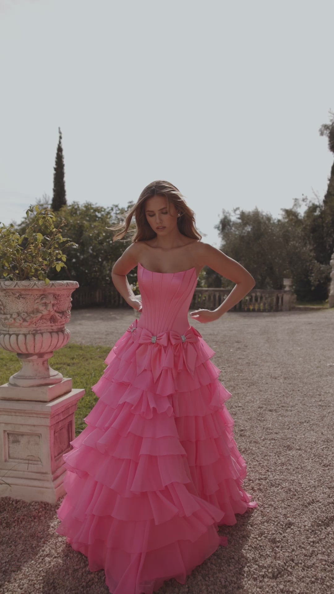 Sherri Hill 57225 strapless satin ball gown video