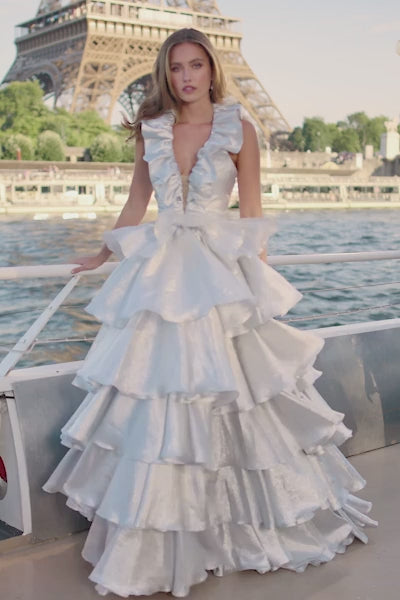 Sherri Hill 56802 ruffle ball gown video