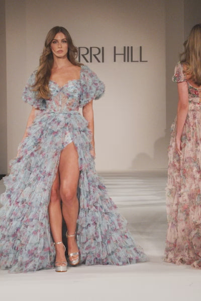 Sherri Hill 55618 tulle floral print gown video