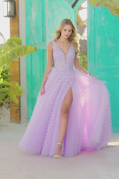 Sherri Hill 56086 ruffle tulle ball gown video