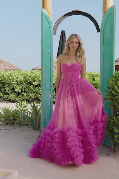 Sherri Hill 56040 strapless ballgown video