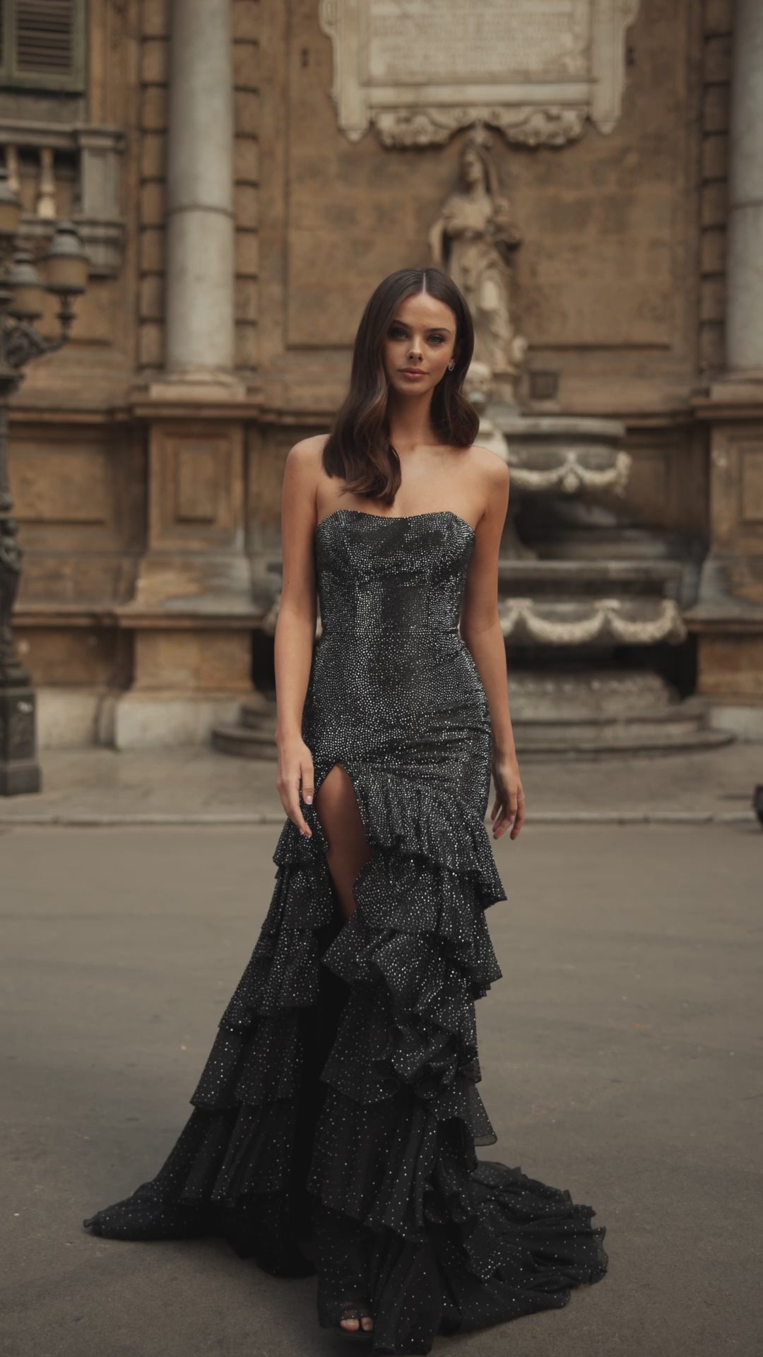 Sherri Hill 57460 strapless fitted hot fix gown video