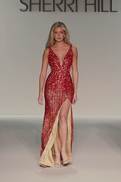Sherri Hill 57204 fully beaded fitted gown video