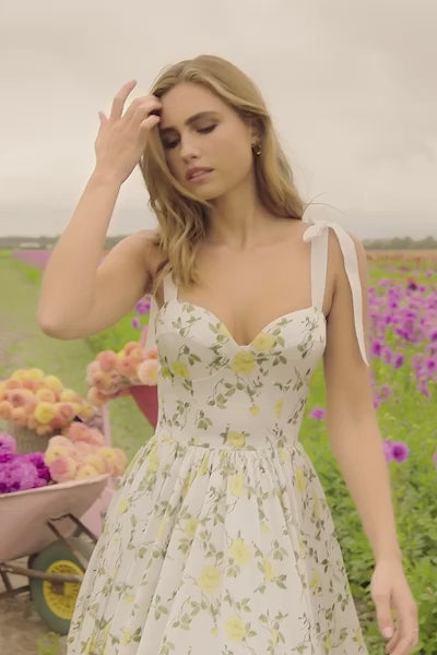Sherri Hill 56347 floral print satin ball gown video