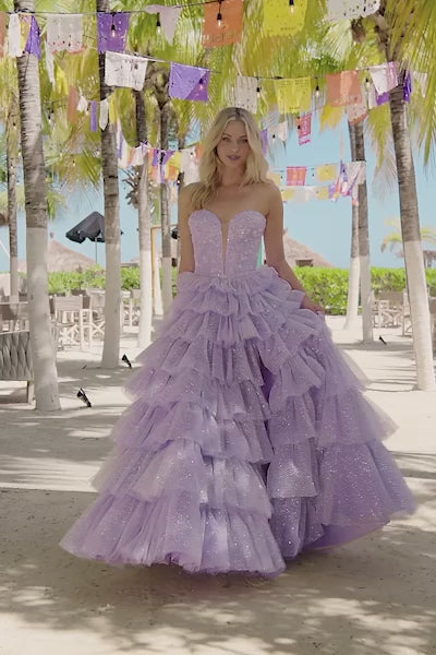 Sherri Hill 56139 strapless ruffle ballgown video