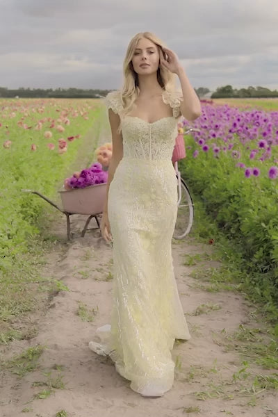 Sherri Hill 56209 sequin lace fitted gown video