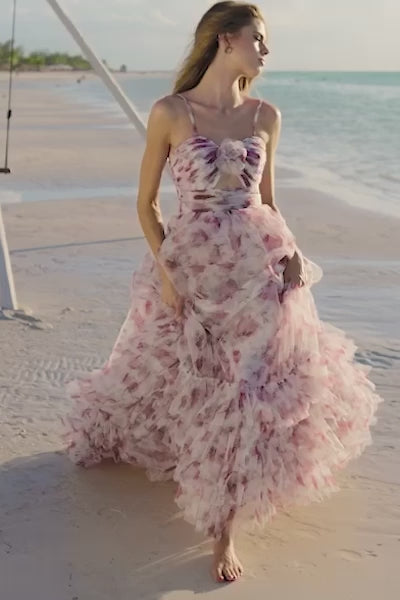 Sherri Hill 56172 tulle A-line floral gown video