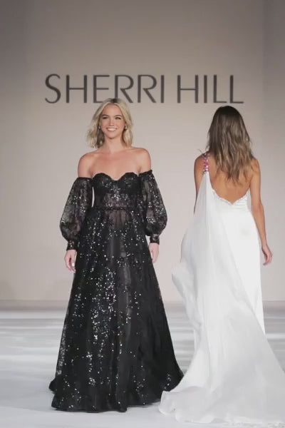 Sherri Hill 55017 strapless sequin lace gown video