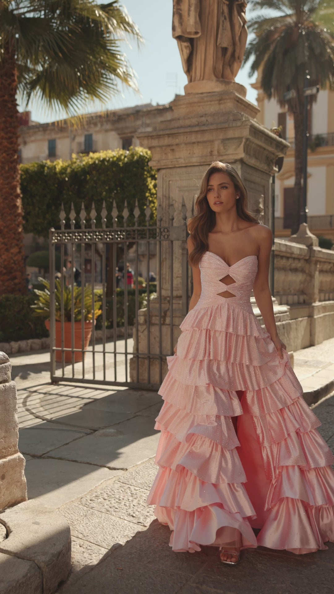 Sherri Hill 57416 strapless A-line hot fix gown video