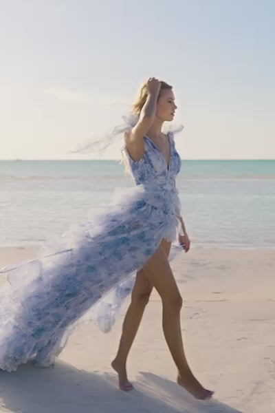 Sherri Hill 56124 floral print tulle gown video