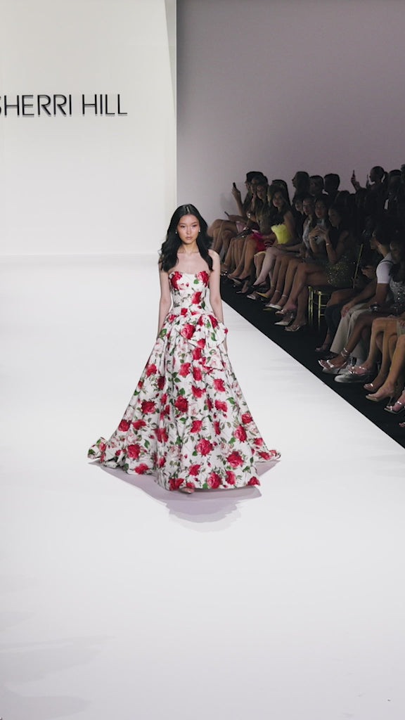 Sherri Hill 57724 strapless floral gown video
