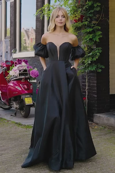 Sherri Hill 56249 strapless mikado A-line ball gown video