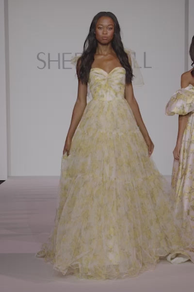 Sherri Hill 56389 floral print tulle gown video