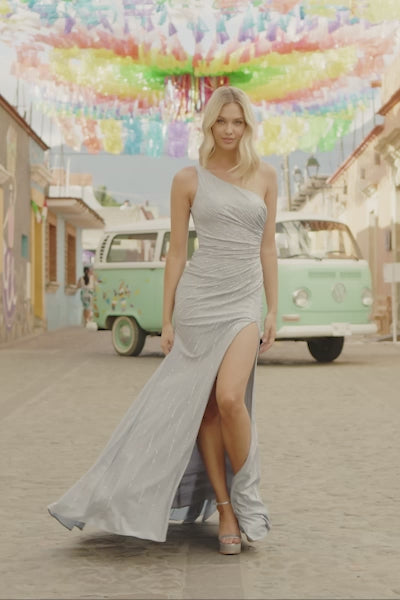 Sherri Hill 55504 one shoulder hot fix gown video