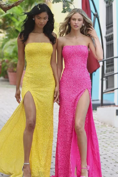 Sherri Hill 54447 strapless fitted sequin gown video