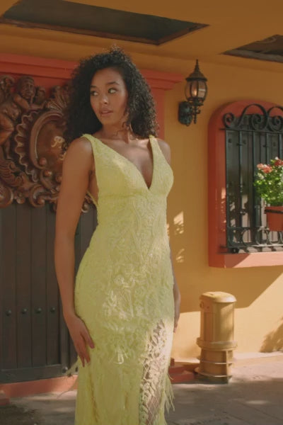 Sherri Hill 52649 embroidered and sequin column dress video
