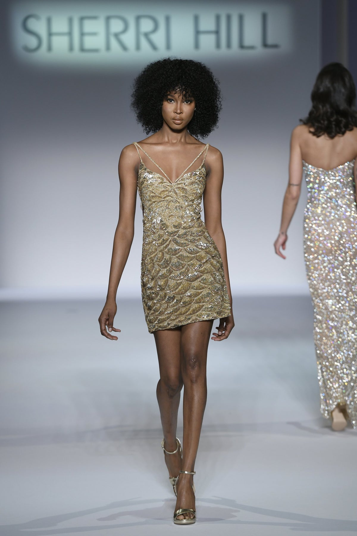 Sherri Hill style 55144 on the Fall 2022 & Bridal runway at New York Fashion Week