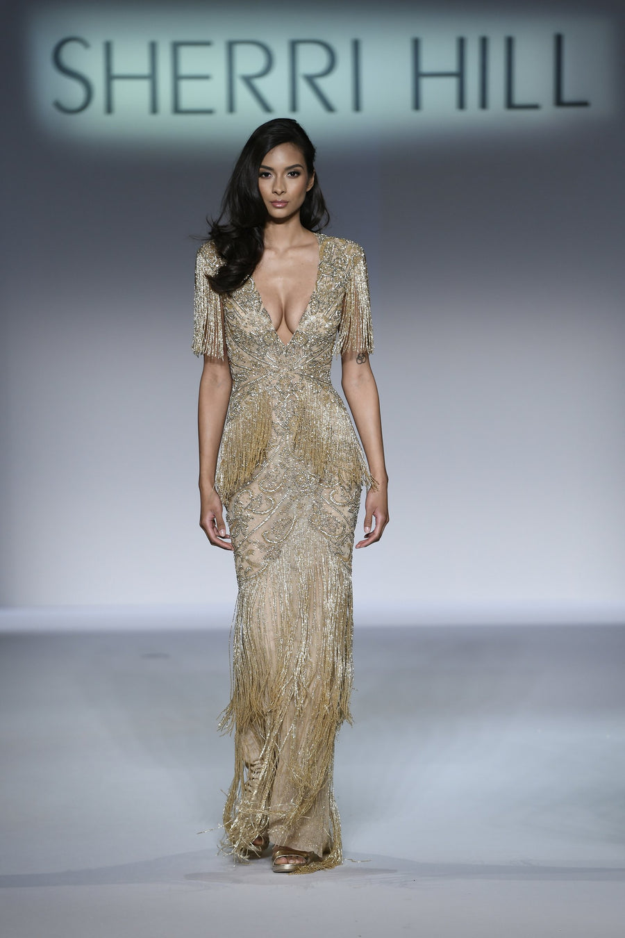 Sherri Hill style 54397 on the Fall 2022 runway