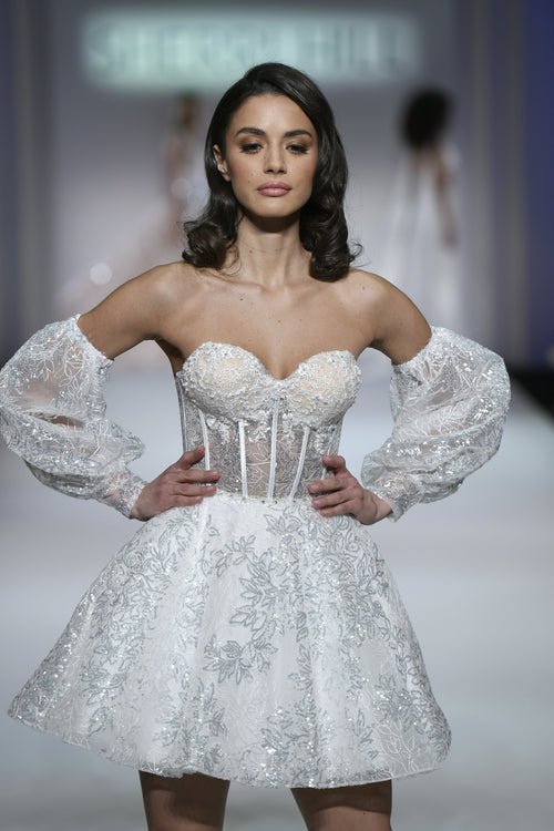 Sherri Hill style 55097 on the Fall 2022 runway