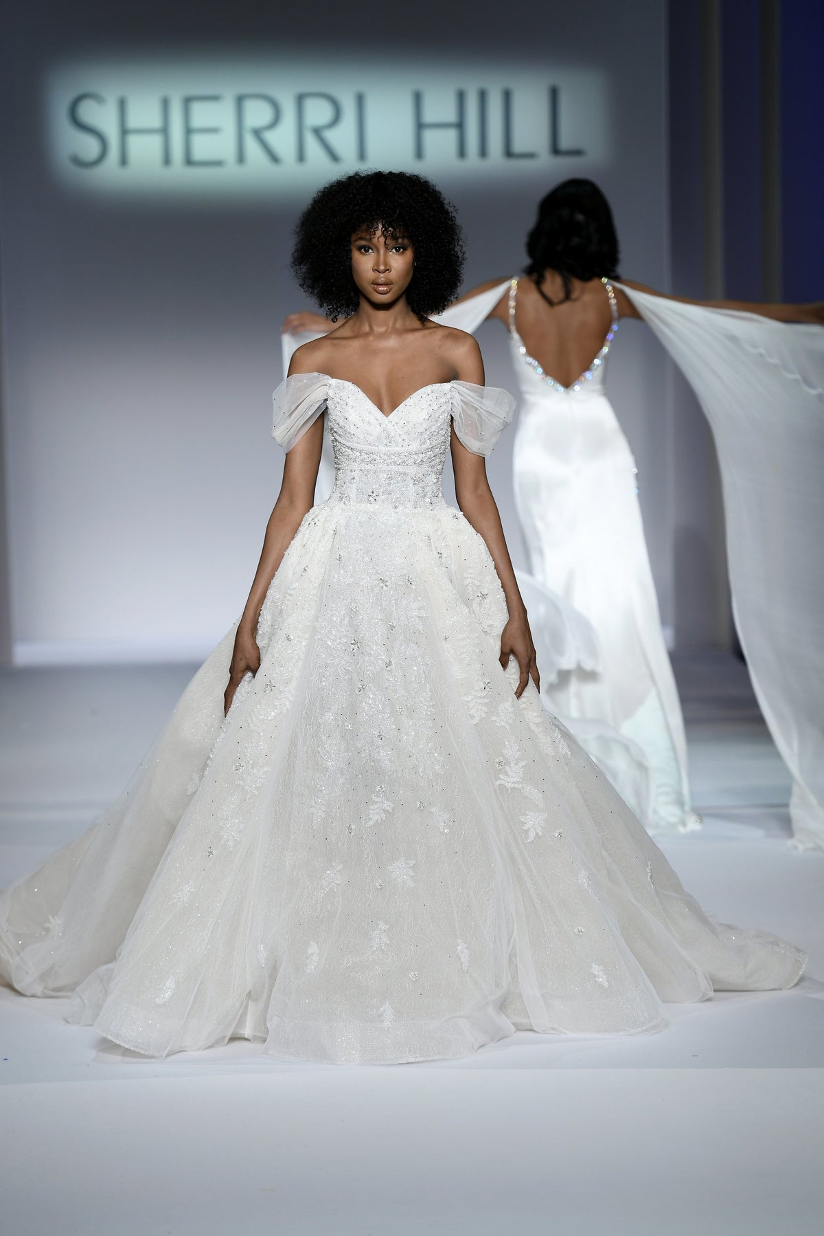 Sherri Hill style 81089 on the Fall 2022 & Bridal runway at New York Fashion Week