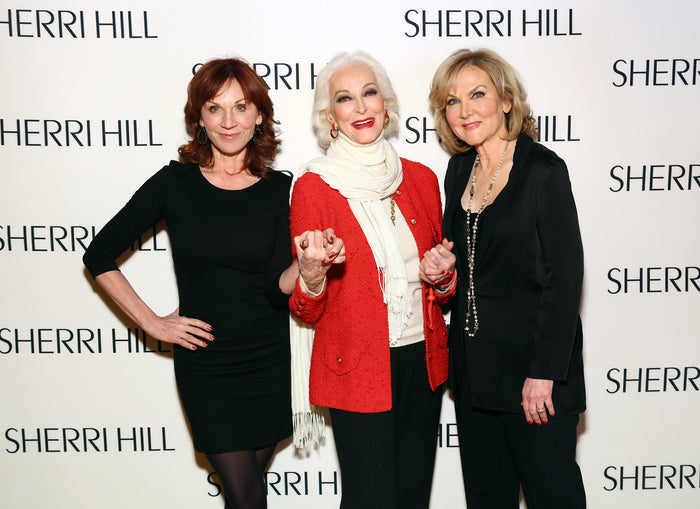 Actress Marilu Henner, Sherri Hill and model Carmen Dell'Orefice on the red carpet