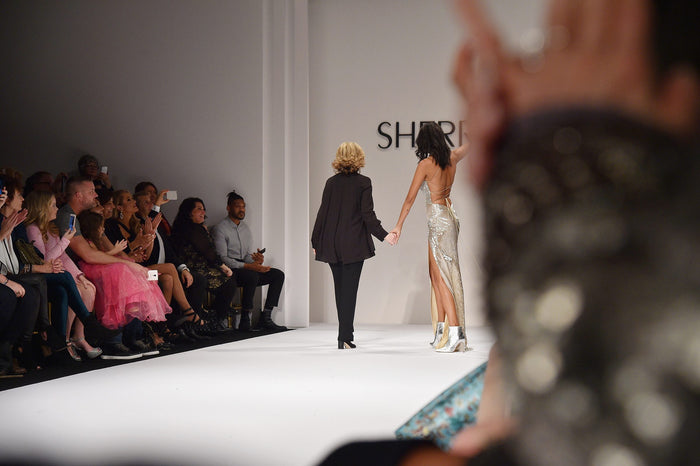 Sherri Hill takes her walk at the end of the show