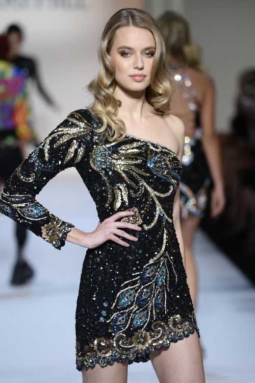Sherri Hill style 53028 on the Fall 2019 runway